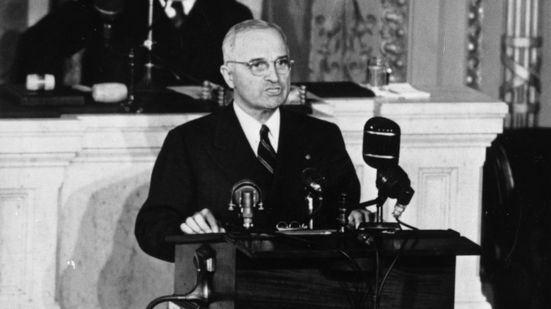 President Truman addresses Congress