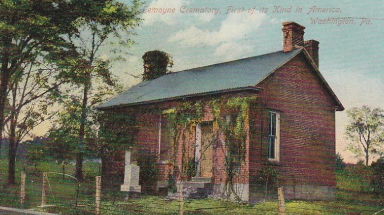 brick building in LeMoyne Crematory