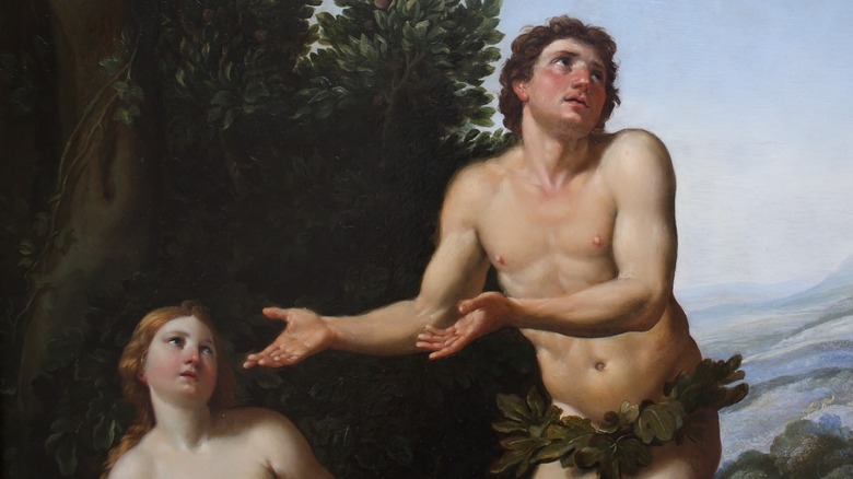 Detail, God admonishing Adam and Eve, Domenichino