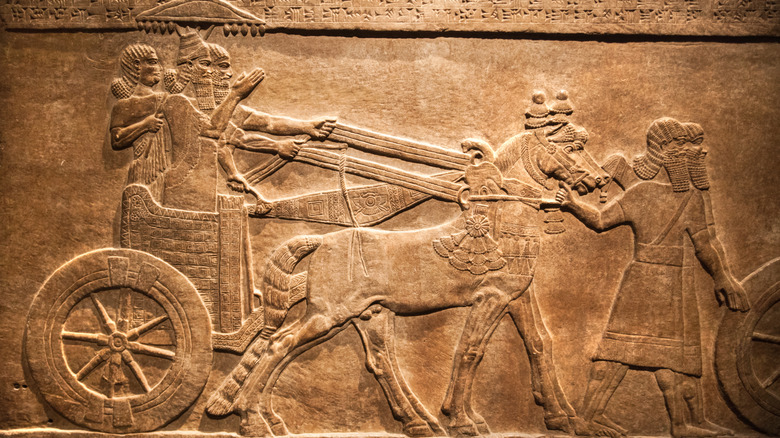 carved relief from assyria