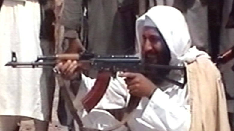 Bin Laden, armed