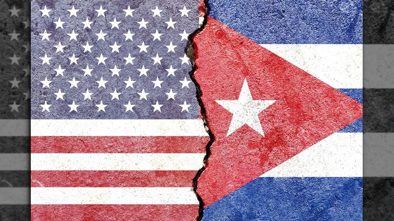 cuban and american flag