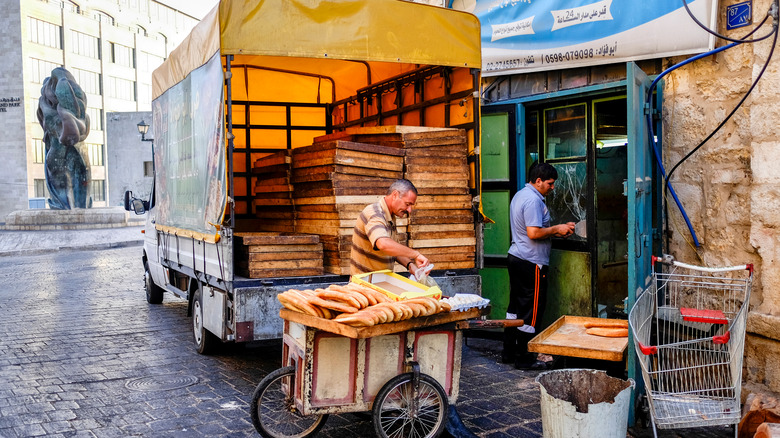 Bethlehem bread truck in alley