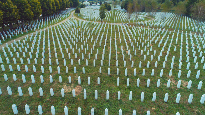 genocide cemetery aerial view