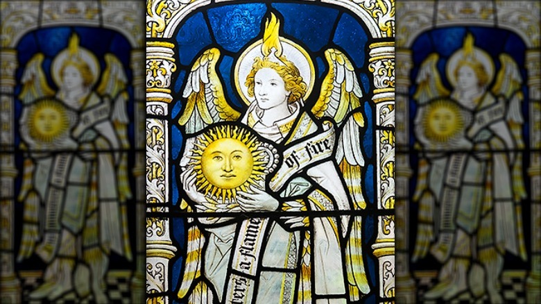 saint uriel stained glass