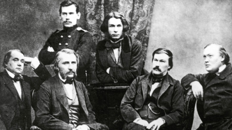 Russian authors including Tolstoy and Turgenev
