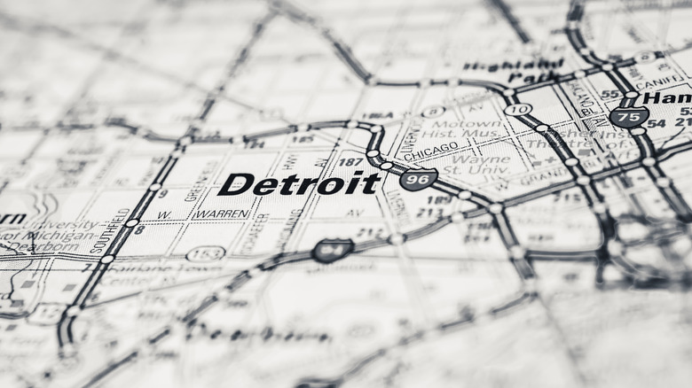 Map of Detroit city limits