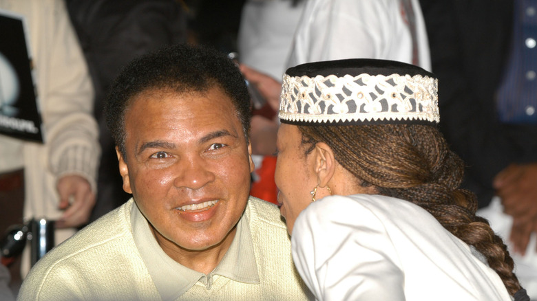 Muhammad Ali with Malcolm X's daughter 