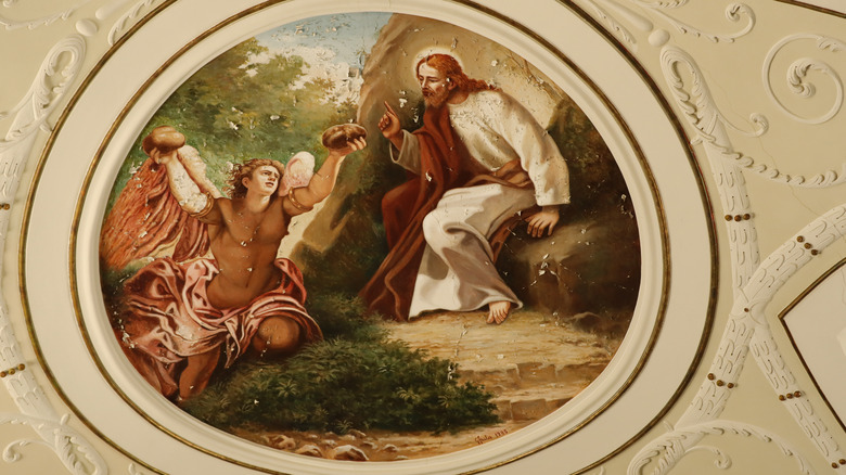 Christ's temptation with bread