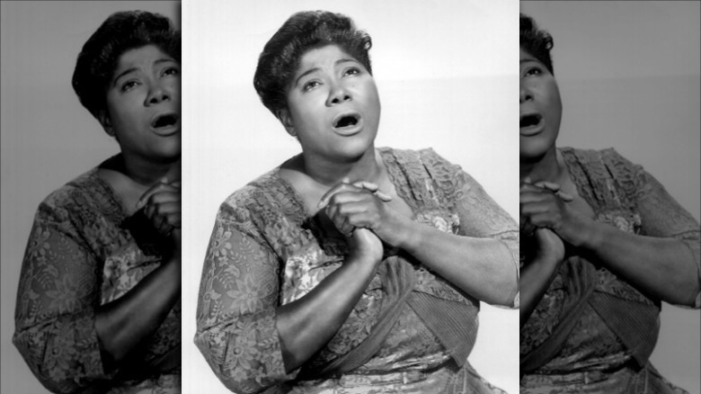 Mahalia Jackson posing for promotional photo