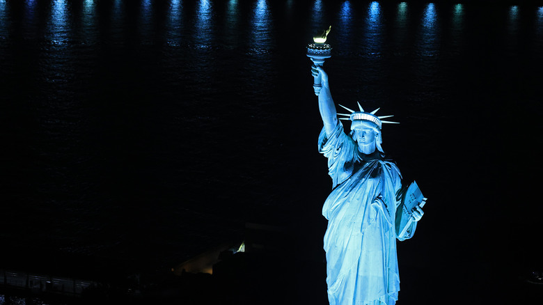 Statue of Liberty at night