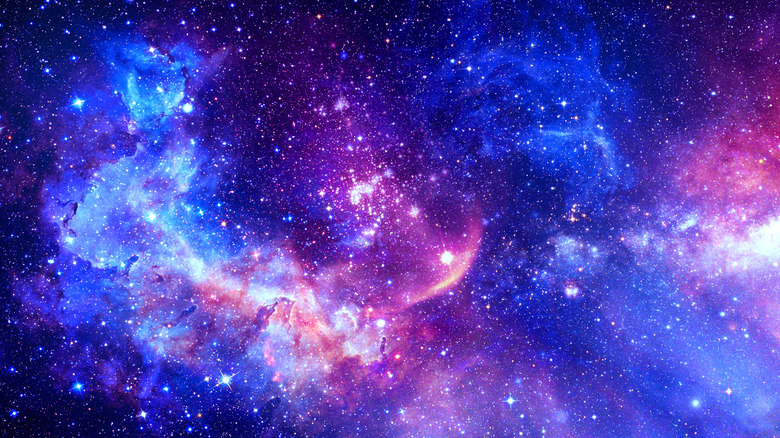 Outer space colorful gas clouds 