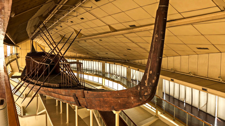 Khufu Solar Boat on display