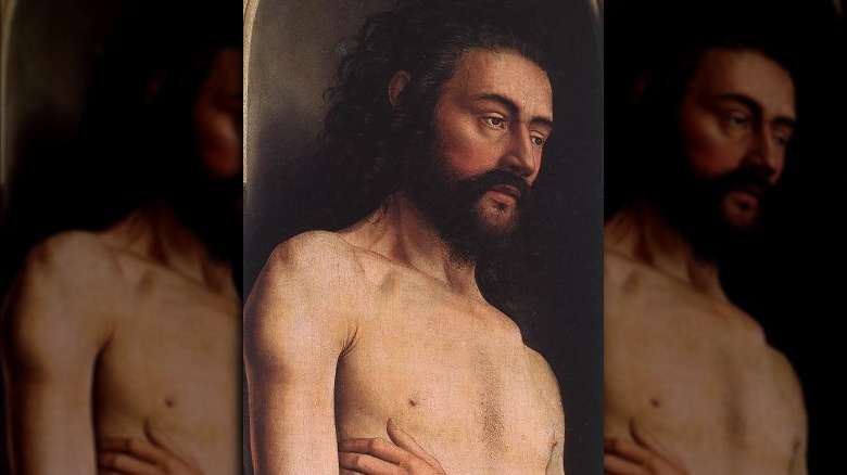 The Ghent Altarpiece: Adam (detail), Jan van Eyck