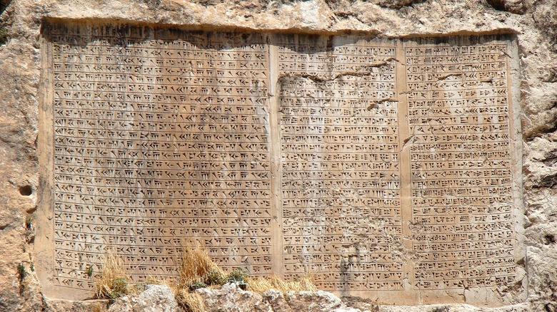 A large cuneiform inscription found on the south side of the Van Castle hill, four kilometres west of modern-day Van, in eastern Turkey