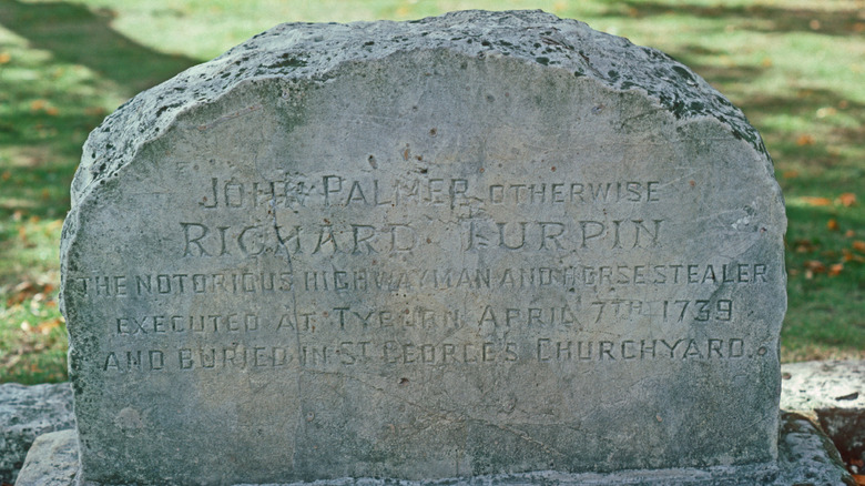 Richard Turpin's headstone