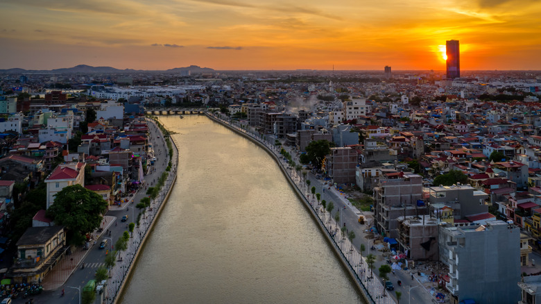 Aerial view of Haiphong, Vietnam 