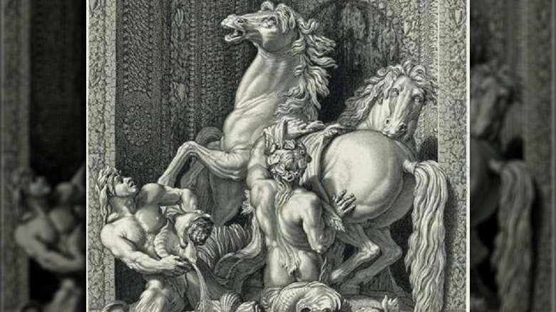 Castor and Pollux with their divine horses