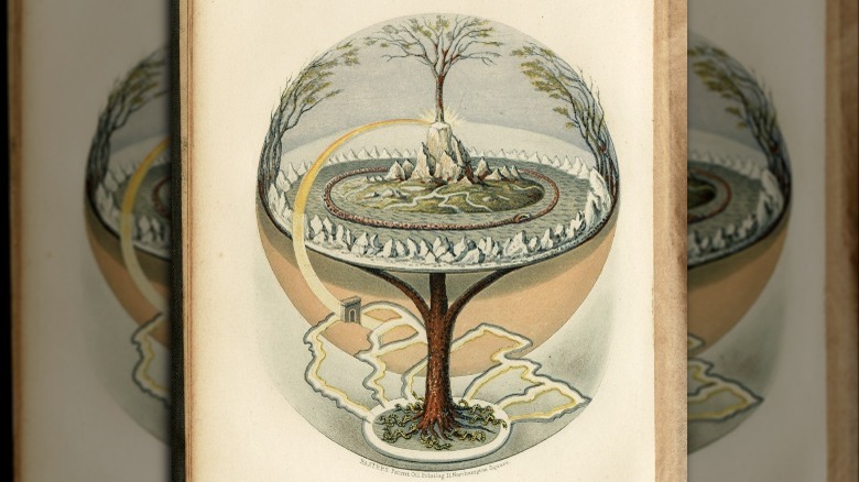 1847 illustration of Yggdrasil, the Norse World Tree