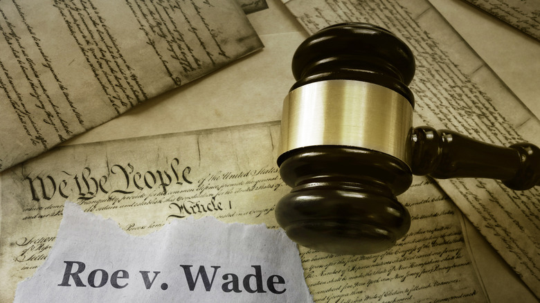  Gavel on Roe V Wade document