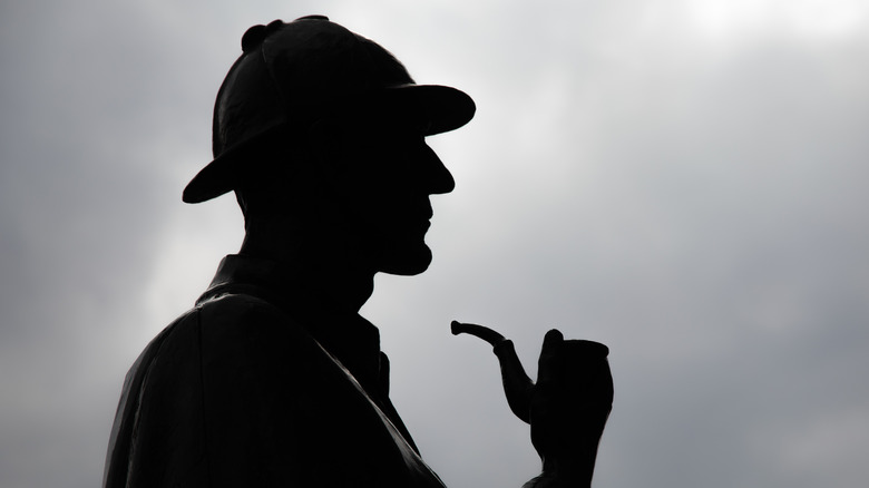 Statue of Sherlock Holmes silhouette