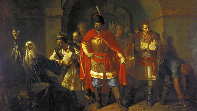 painting of Hermogenes arguing with the Poles