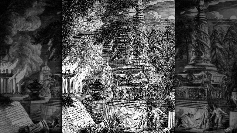 Illustration burning of the Temple of Artemis