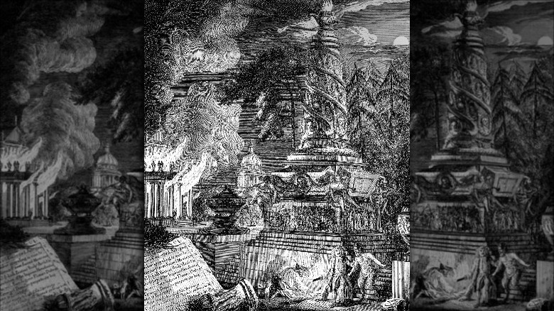 Illustration burning of the Temple of Artemis