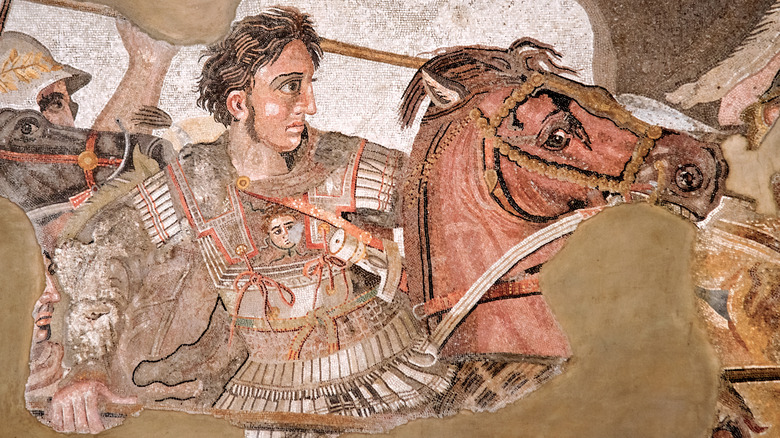 Painting Alexander the great on a horse