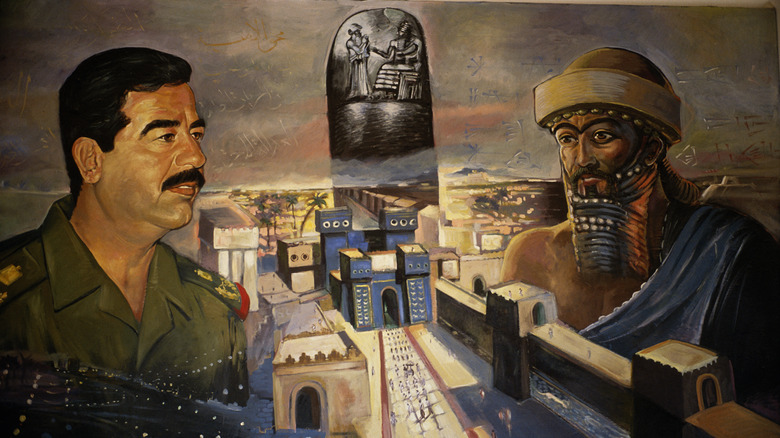 saddam hussein hammurabi mural