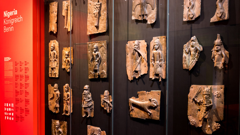 Benin artifacts in museum