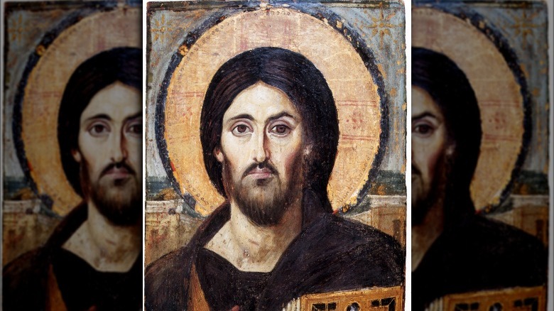 Christ the Saviour (Pantokrator), a 6th-century encaustic icon from Saint Catherine's Monastery, Mount Sinai.