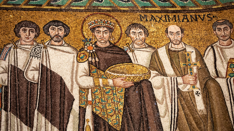 Mosaic of Byzantine Emperor Justinian