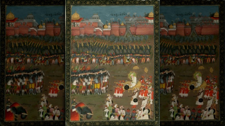 The conquest of Golkonda by Emperor Aurangzeb