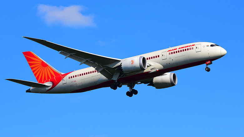 Air India plane in flight