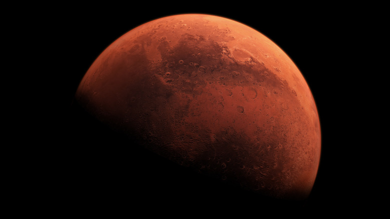 Mars with lower shadow