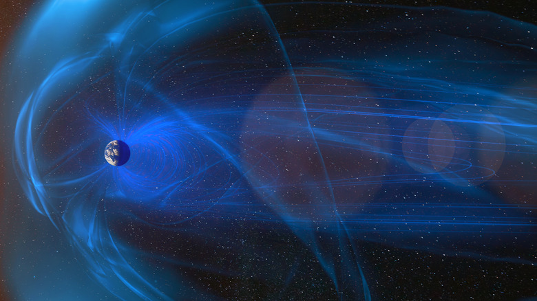 Rendering of Earth's magnetosphere