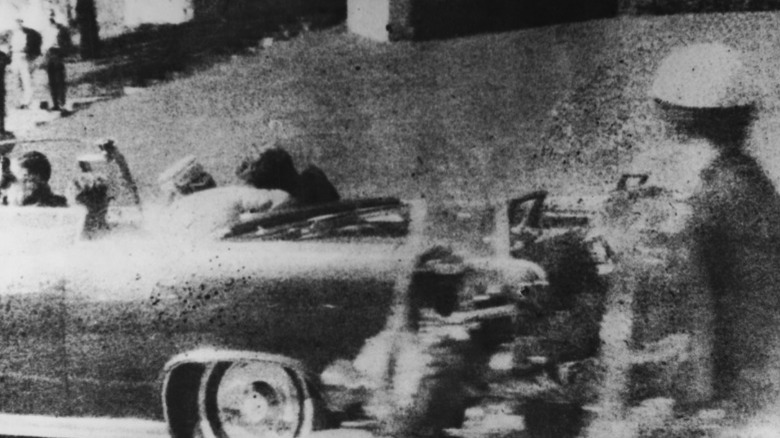 John F. Kennedy in car shooting