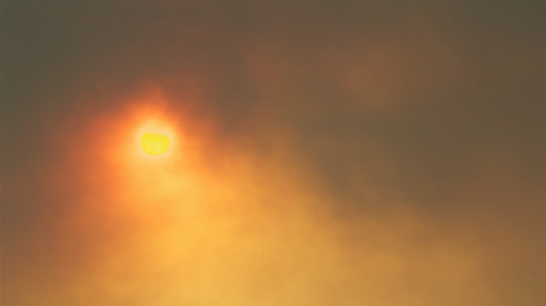 smoke blocking sun