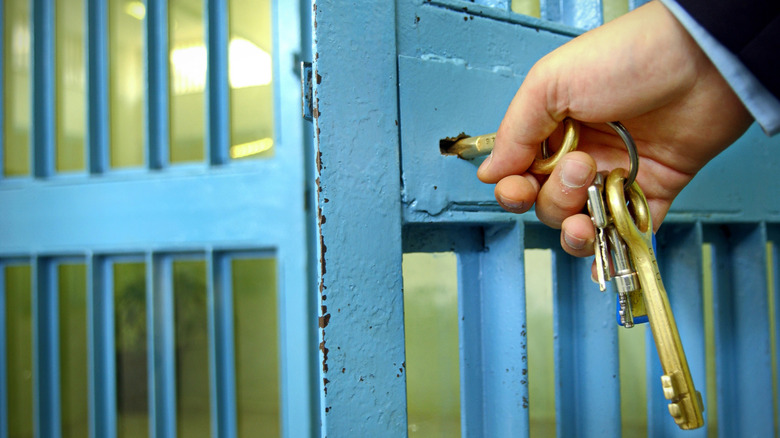key in lock in prison door