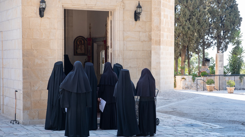 Nuns heading to church
