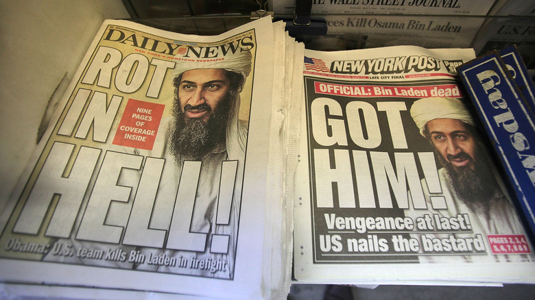 Newspapers reporting bin Laden's death