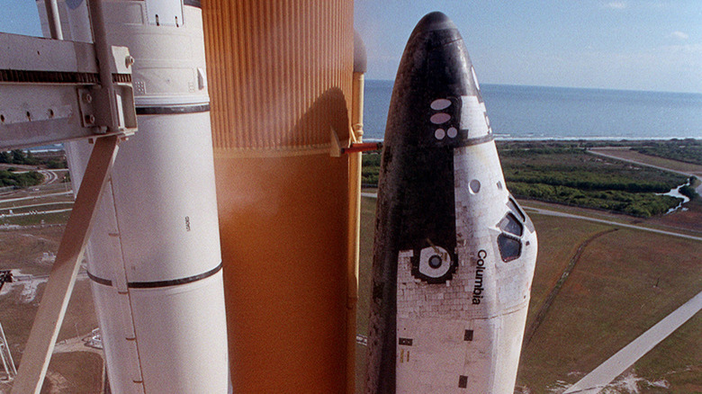 Space Shuttle Columbia on launch day