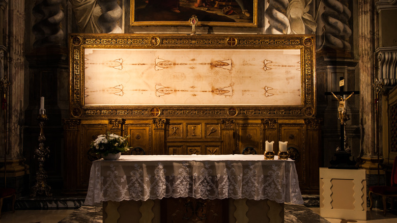 Shroud of Turin on display