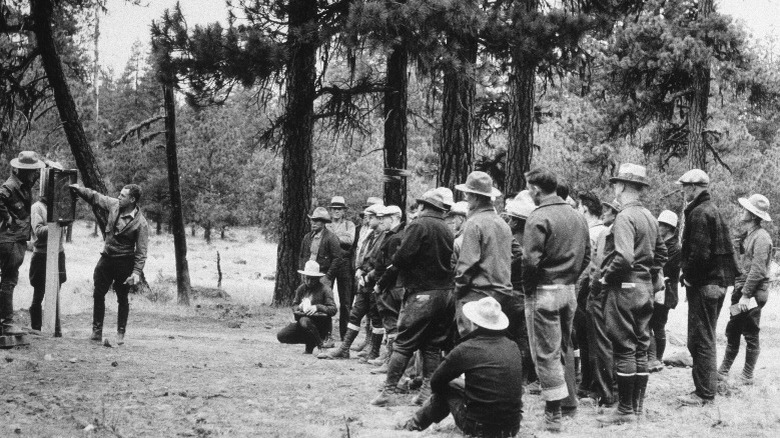 Mt Hood National Forest, fire guard school 1940's