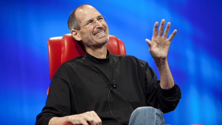Steve Jobs laughing