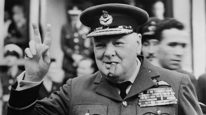 Churchill in military uniform