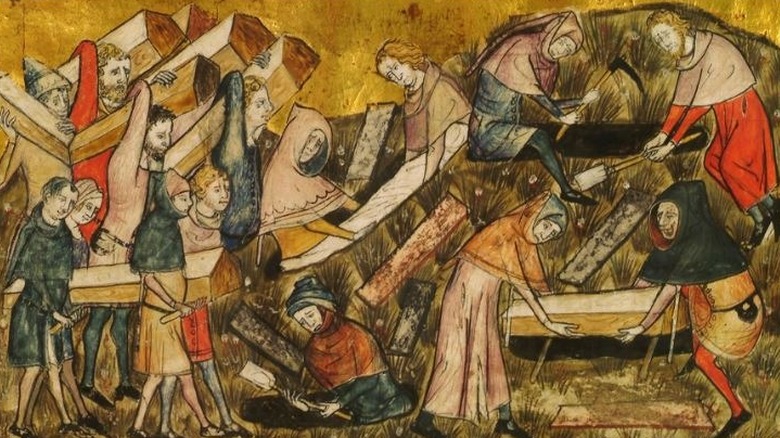 disposing of plague victims