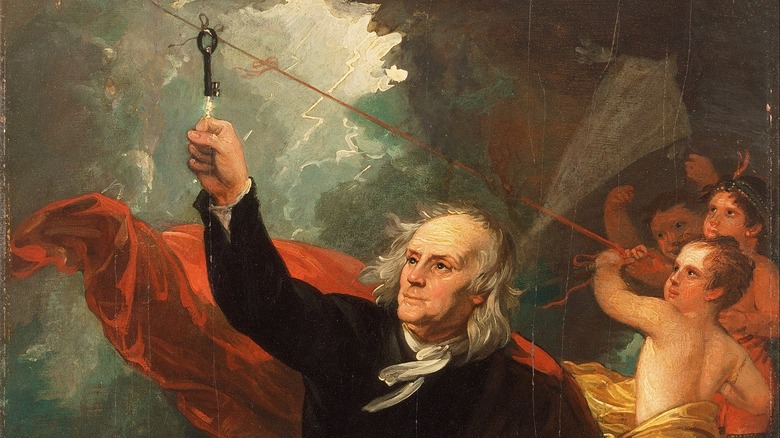 Benjamin Franklin Drawing Electricity from the Sky, 1816, Benjamin West