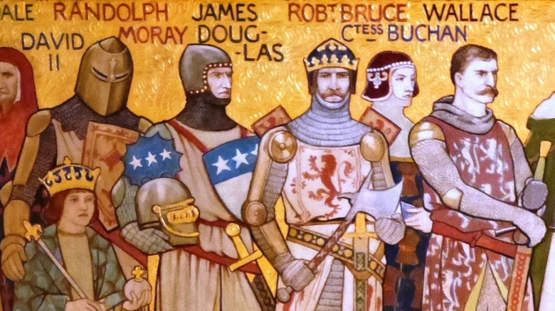 Notable figures in the first Scottish War of Independence, Detail from a frieze in the entrance hall of the Scottish National Portrait Gallery, Edinburgh
